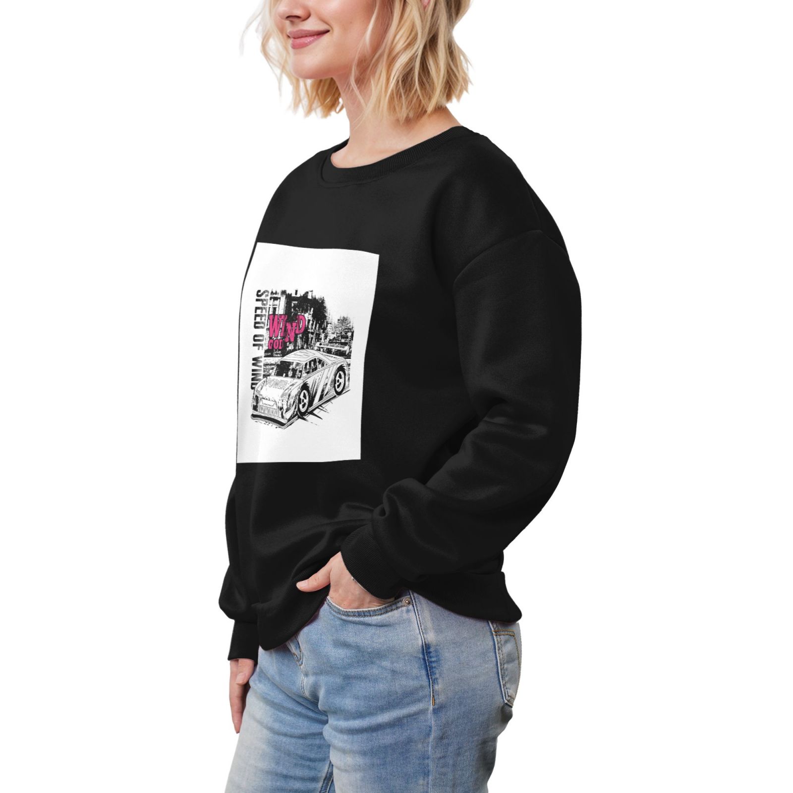 Women's Fleece Crew-neck Hoodie